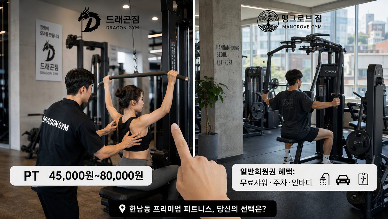 한남동 헬스 PT 비용과 회원권 혜택 비교