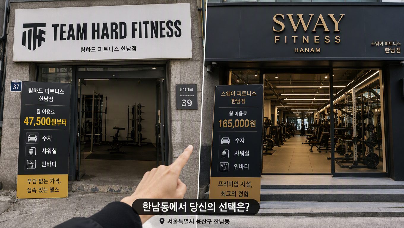 한남동 피트니스 가격과 혜택, 시설 정보